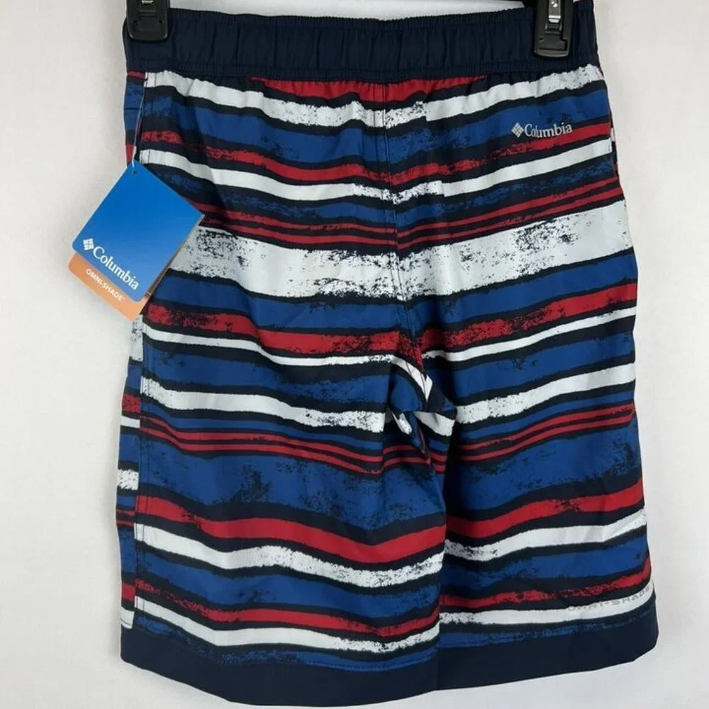 Columbia Boys Sandy Shores Board Shorts Striped Size Medium